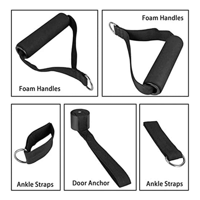 Wrapped Resistance Bands Set for Strength Training Workouts
