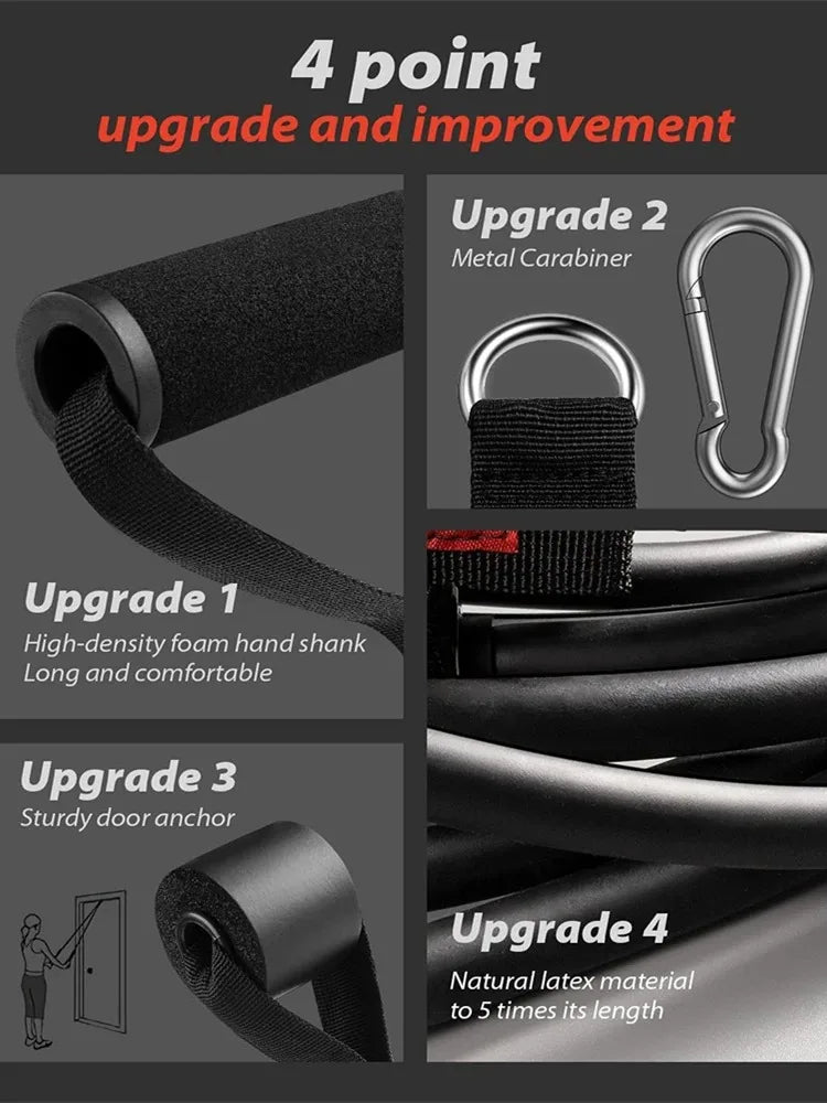 Wrapped Resistance Bands Set for Strength Training Workouts