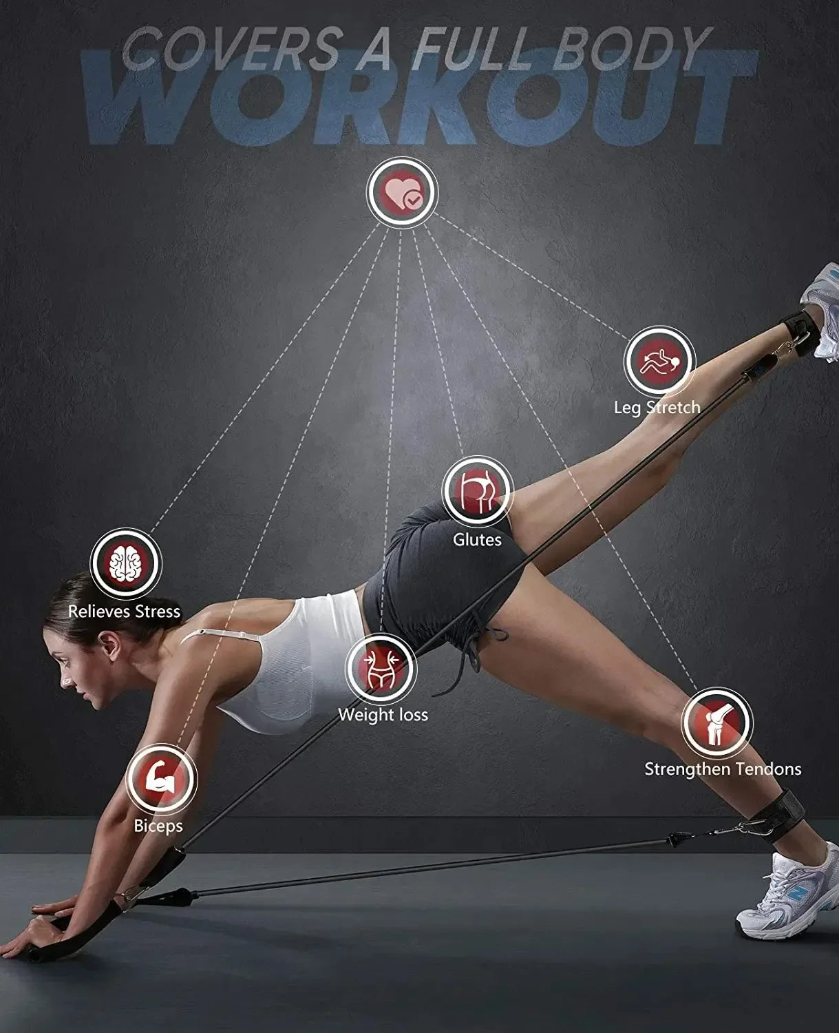 Wrapped Resistance Bands Set for Strength Training Workouts