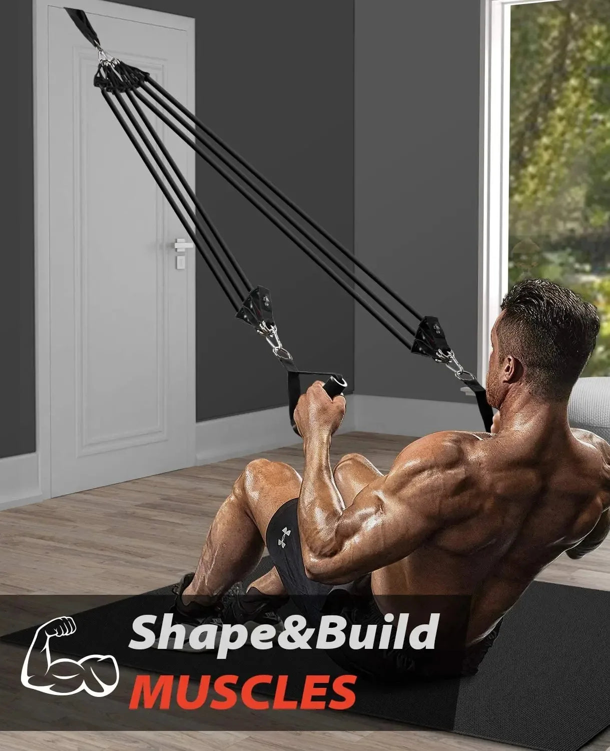 Wrapped Resistance Bands Set for Strength Training Workouts