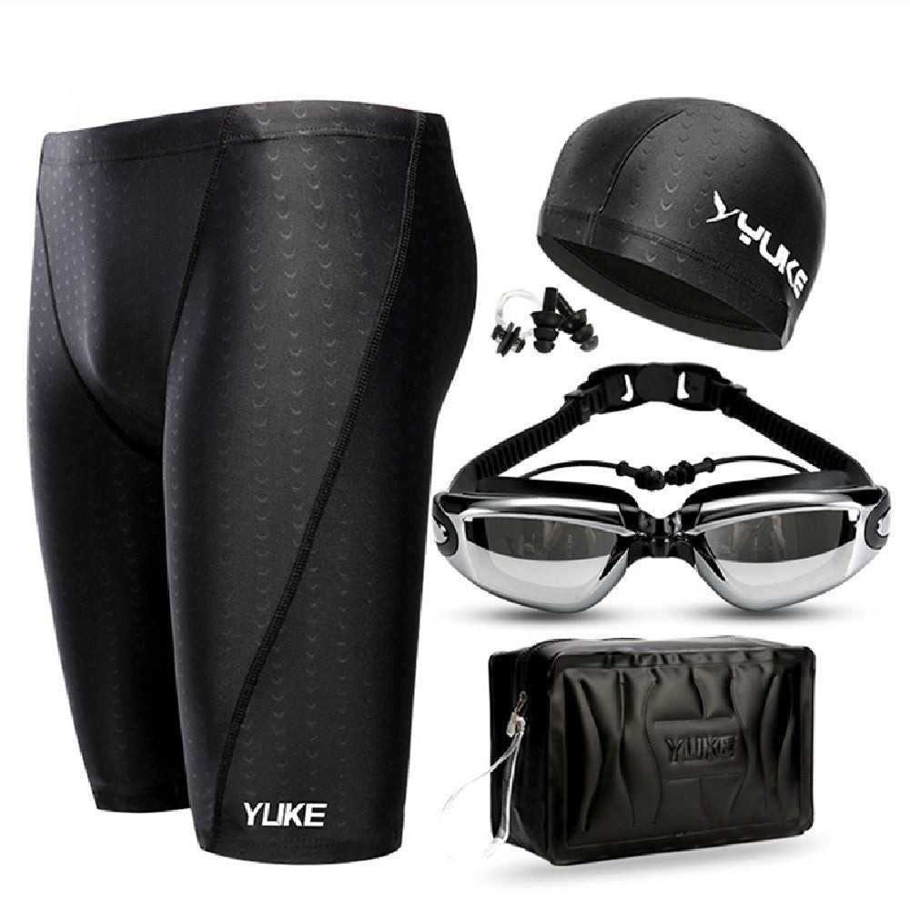 Men's Waterproof Swim Gear: Cap & Goggles Set